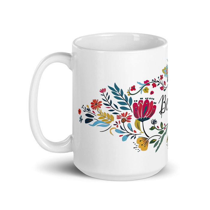 Belén Exclusive Name Art Piece Home Office Work Coffee Mug Mexican Spanish Pride Gift Cup One-Of-A-Kind Calligraphy White Glossy Mug | B5 Mexicada