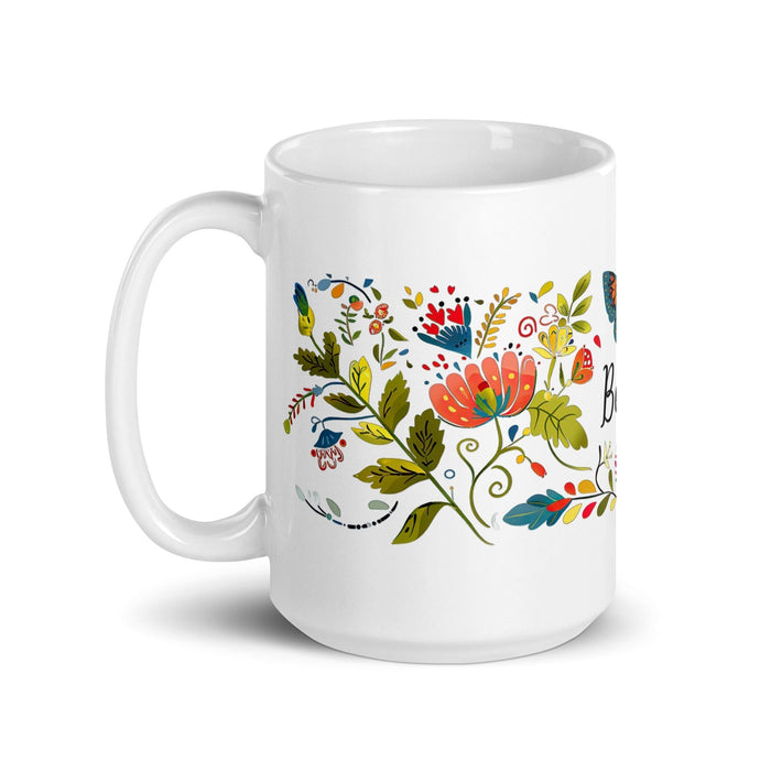 Belén Exclusive Name Art Piece Home Office Work Coffee Mug Mexican Spanish Pride Gift Cup One-Of-A-Kind Calligraphy White Glossy Mug | B6 Mexicada