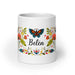 Belén Exclusive Name Art Piece Home Office Work Coffee Mug Mexican Spanish Pride Gift Cup One-Of-A-Kind Calligraphy White Glossy Mug | B6 Mexicada