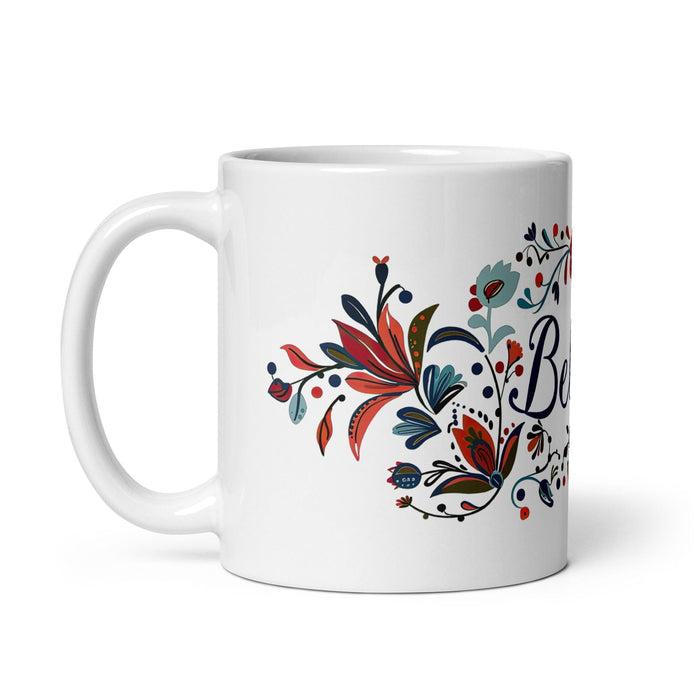 Belén Exclusive Name Art Piece Home Office Work Coffee Mug Mexican Spanish Pride Gift Cup One-Of-A-Kind Calligraphy White Glossy Mug | B7 Mexicada