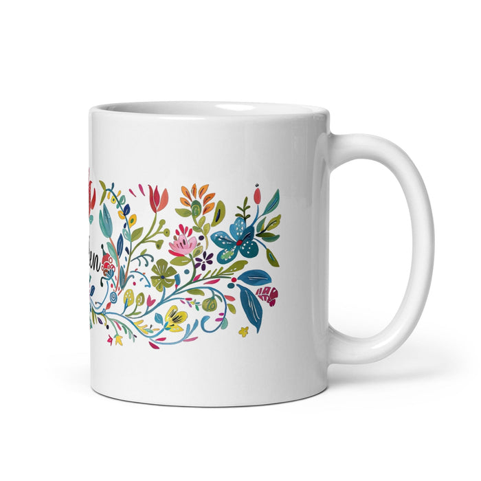 Belén Exclusive Name Art Piece Home Office Work Coffee Mug Mexican Spanish Pride Gift Cup One-Of-A-Kind Calligraphy White Glossy Mug | B8 Mexicada 11 oz