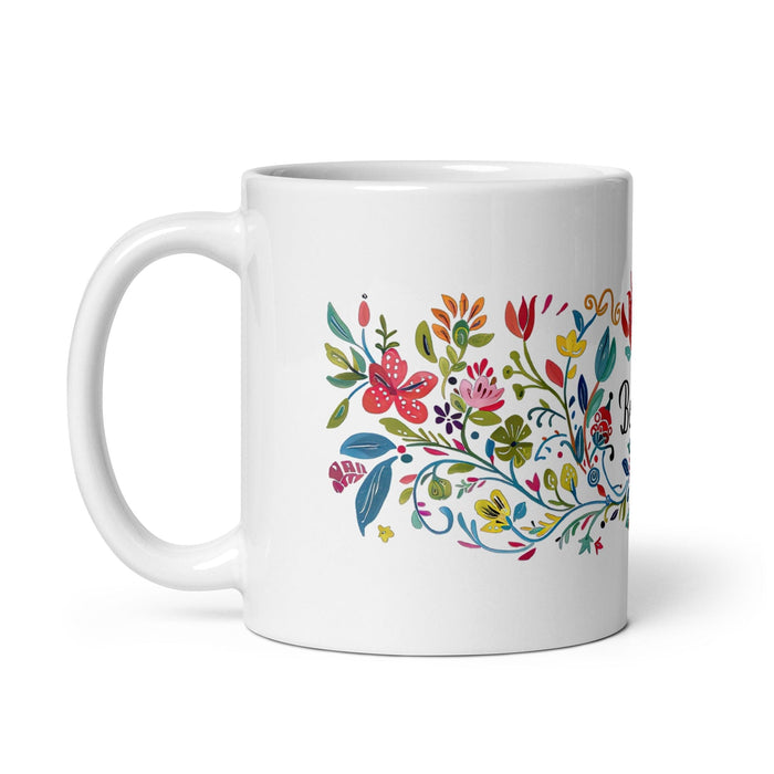 Belén Exclusive Name Art Piece Home Office Work Coffee Mug Mexican Spanish Pride Gift Cup One-Of-A-Kind Calligraphy White Glossy Mug | B8 Mexicada