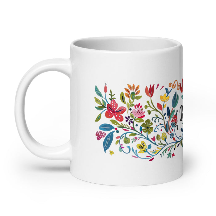 Belén Exclusive Name Art Piece Home Office Work Coffee Mug Mexican Spanish Pride Gift Cup One-Of-A-Kind Calligraphy White Glossy Mug | B8 Mexicada