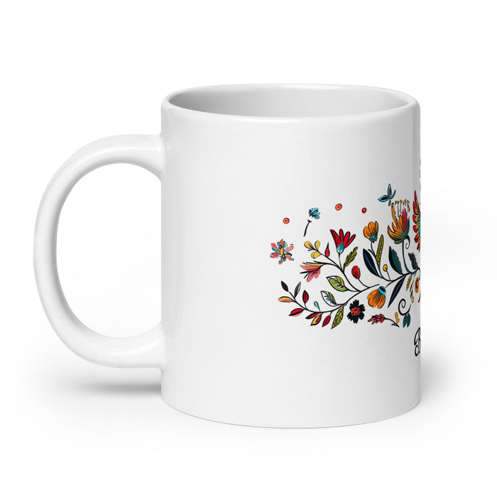 Belén Exclusive Name Art Piece Home Office Work Coffee Mug Mexican Spanish Pride Gift Cup One-Of-A-Kind Calligraphy White Glossy Mug | B9 Mexicada