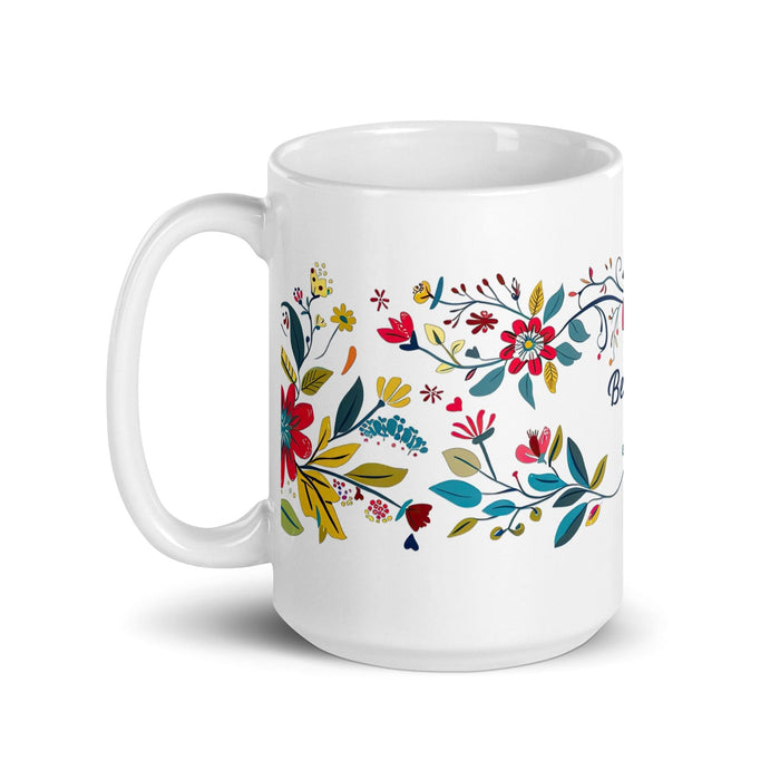 Belinda Exclusive Name Art Piece Home Office Work Coffee Mug Mexican Spanish Pride Gift Cup One-Of-A-Kind Calligraphy White Glossy Mug | B10 Mexicada