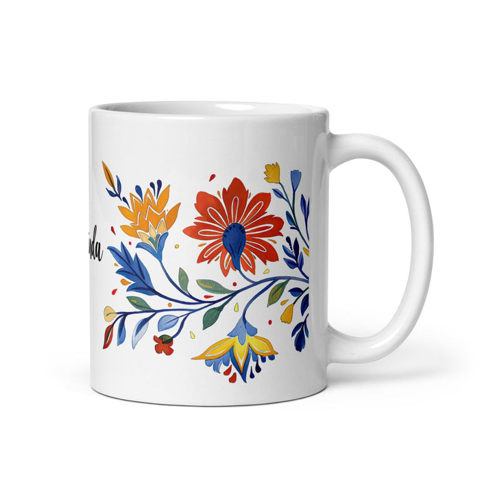 Belinda Exclusive Name Art Piece Home Office Work Coffee Mug Mexican Spanish Pride Gift Cup One-Of-A-Kind Calligraphy White Glossy Mug | B11 Mexicada 11 oz