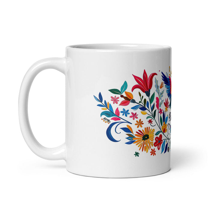 Belinda Exclusive Name Art Piece Home Office Work Coffee Mug Mexican Spanish Pride Gift Cup One-Of-A-Kind Calligraphy White Glossy Mug | B13 Mexicada