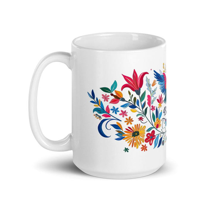 Belinda Exclusive Name Art Piece Home Office Work Coffee Mug Mexican Spanish Pride Gift Cup One-Of-A-Kind Calligraphy White Glossy Mug | B13 Mexicada