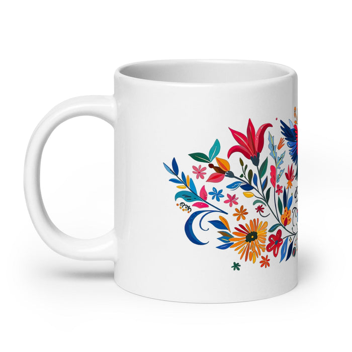 Belinda Exclusive Name Art Piece Home Office Work Coffee Mug Mexican Spanish Pride Gift Cup One-Of-A-Kind Calligraphy White Glossy Mug | B13 Mexicada