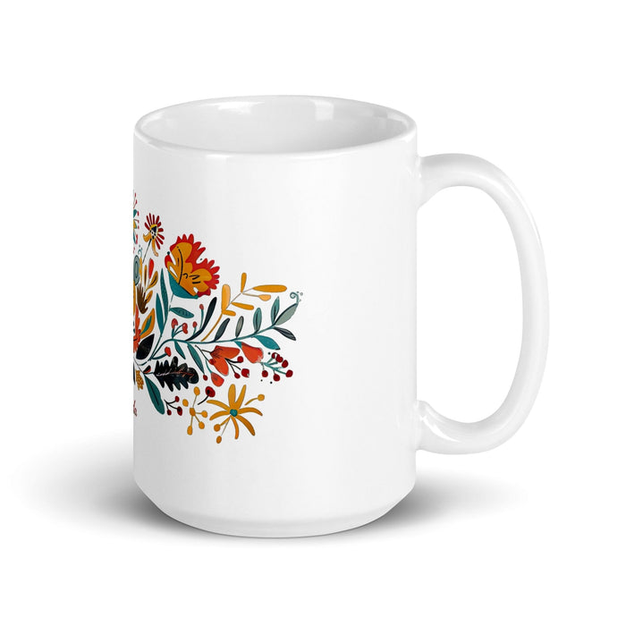 Belinda Exclusive Name Art Piece Home Office Work Coffee Mug Mexican Spanish Pride Gift Cup One-Of-A-Kind Calligraphy White Glossy Mug | B16 Mexicada 15 oz