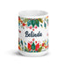 Belinda Exclusive Name Art Piece Home Office Work Coffee Mug Mexican Spanish Pride Gift Cup One-Of-A-Kind Calligraphy White Glossy Mug | B22 Mexicada