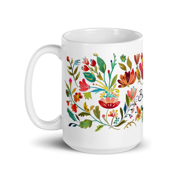 Belinda Exclusive Name Art Piece Home Office Work Coffee Mug Mexican Spanish Pride Gift Cup One-Of-A-Kind Calligraphy White Glossy Mug | B25 Mexicada