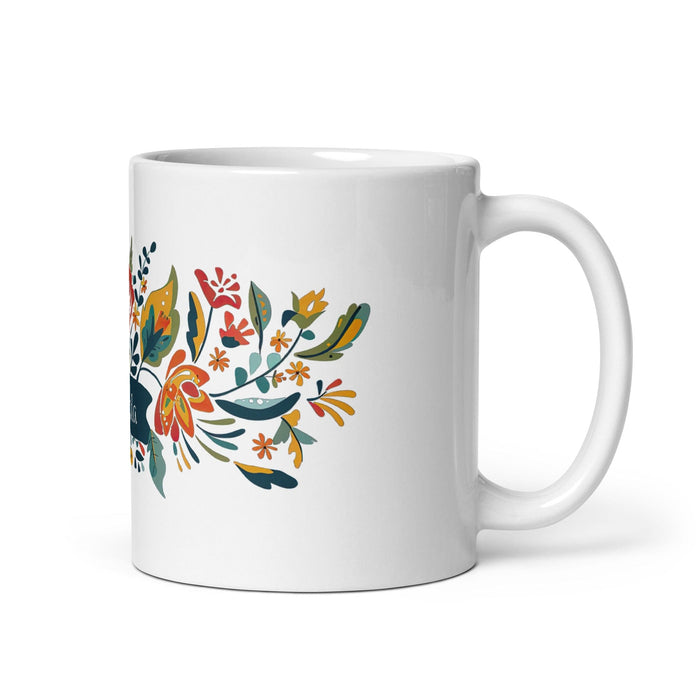 Belinda Exclusive Name Art Piece Home Office Work Coffee Mug Mexican Spanish Pride Gift Cup One-Of-A-Kind Calligraphy White Glossy Mug | B3 Mexicada 11 oz