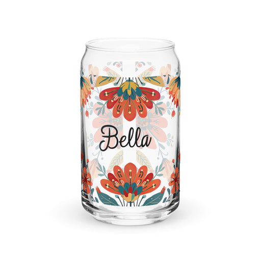 Bella Exclusive Name Art Piece Can-Shaped Glass Home Office Work Mexican Spanish Pride Gift Cup One-Of-A-Kind Calligraphy Glass | B10 Mexicada 16 oz