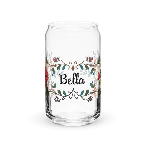 Bella Exclusive Name Art Piece Can-Shaped Glass Home Office Work Mexican Spanish Pride Gift Cup One-Of-A-Kind Calligraphy Glass | B15 Mexicada 16 oz (No Lid No Straw)