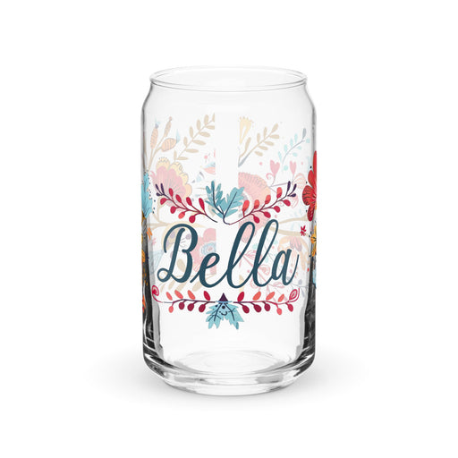 Bella Exclusive Name Art Piece Can - Shaped Glass Home Office Work Mexican Spanish Pride Gift Cup One - Of - A - Kind Calligraphy Glass | B2 - Mexicada