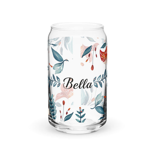 Bella Exclusive Name Art Piece Can - Shaped Glass Home Office Work Mexican Spanish Pride Gift Cup One - Of - A - Kind Calligraphy Glass | B21 - Mexicada