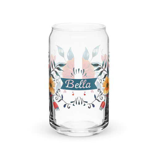 Bella Exclusive Name Art Piece Can-Shaped Glass Home Office Work Mexican Spanish Pride Gift Cup One-Of-A-Kind Calligraphy Glass | B29 Mexicada 16 oz (No Lid No Straw)