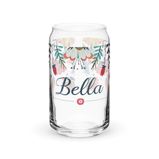 Bella Exclusive Name Art Piece Can - Shaped Glass Home Office Work Mexican Spanish Pride Gift Cup One - Of - A - Kind Calligraphy Glass | B30 - Mexicada