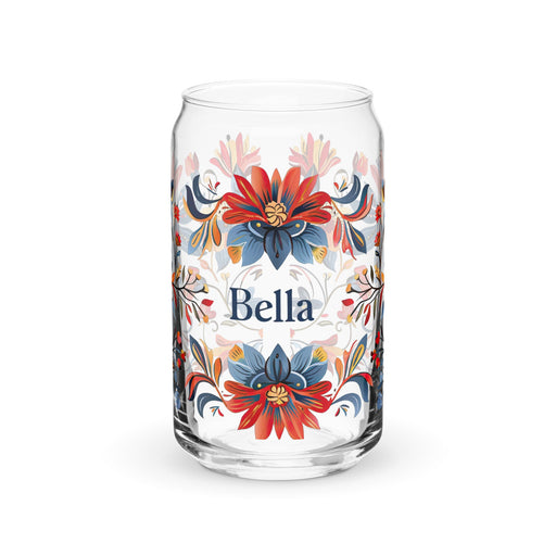 Bella Exclusive Name Art Piece Can - Shaped Glass Home Office Work Mexican Spanish Pride Gift Cup One - Of - A - Kind Calligraphy Glass | B5 - Mexicada