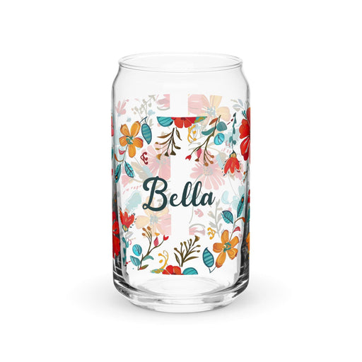 Bella Exclusive Name Art Piece Can-Shaped Glass Home Office Work Mexican Spanish Pride Gift Cup One-Of-A-Kind Calligraphy Glass | B6 Mexicada 16 oz