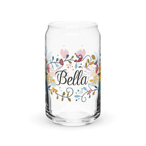 Bella Exclusive Name Art Piece Can - Shaped Glass Home Office Work Mexican Spanish Pride Gift Cup One - Of - A - Kind Calligraphy Glass | B7 - Mexicada