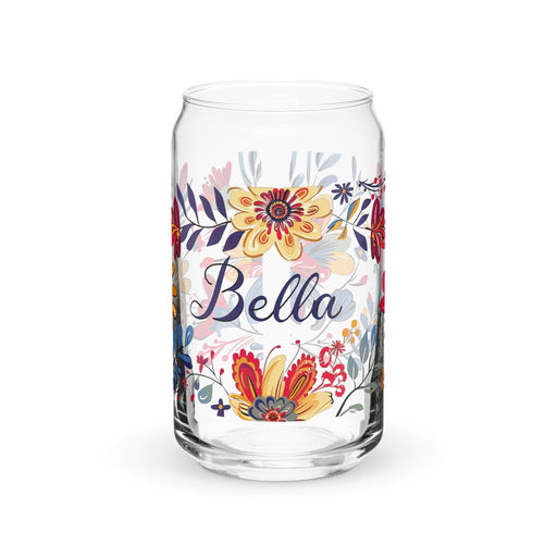 Bella Exclusive Name Art Piece Can-Shaped Glass Home Office Work Mexican Spanish Pride Gift Cup One-Of-A-Kind Calligraphy Glass | B9 Mexicada 16 oz (No Lid No Straw)