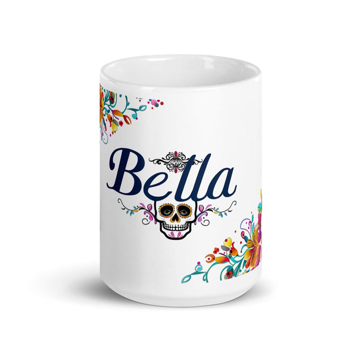 Bella Exclusive Name Art Piece Home Office Work Coffee Mug Mexican Spanish Pride Gift Cup One-Of-A-Kind Calligraphy White Glossy Mug | B1 Mexicada