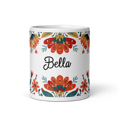 Bella Exclusive Name Art Piece Home Office Work Coffee Mug Mexican Spanish Pride Gift Cup One-Of-A-Kind Calligraphy White Glossy Mug | B10 Mexicada