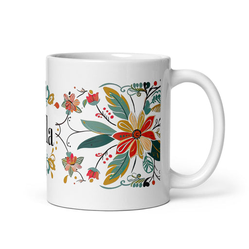 Bella Exclusive Name Art Piece Home Office Work Coffee Mug Mexican Spanish Pride Gift Cup One-Of-A-Kind Calligraphy White Glossy Mug | B12 Mexicada 11 oz