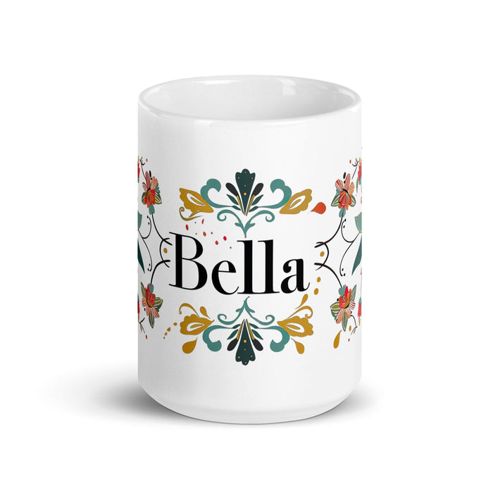 Bella Exclusive Name Art Piece Home Office Work Coffee Mug Mexican Spanish Pride Gift Cup One-Of-A-Kind Calligraphy White Glossy Mug | B12 Mexicada