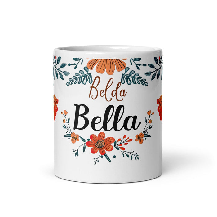 Bella Exclusive Name Art Piece Home Office Work Coffee Mug Mexican Spanish Pride Gift Cup One-Of-A-Kind Calligraphy White Glossy Mug | B13 Mexicada