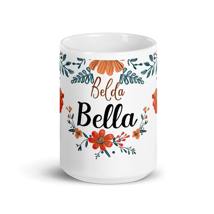 Bella Exclusive Name Art Piece Home Office Work Coffee Mug Mexican Spanish Pride Gift Cup One-Of-A-Kind Calligraphy White Glossy Mug | B13 Mexicada