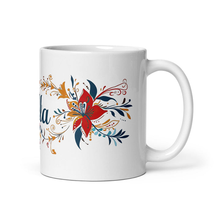 Bella Exclusive Name Art Piece Home Office Work Coffee Mug Mexican Spanish Pride Gift Cup One-Of-A-Kind Calligraphy White Glossy Mug | B14 Mexicada 11 oz