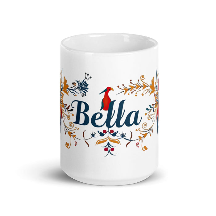 Bella Exclusive Name Art Piece Home Office Work Coffee Mug Mexican Spanish Pride Gift Cup One-Of-A-Kind Calligraphy White Glossy Mug | B14 Mexicada