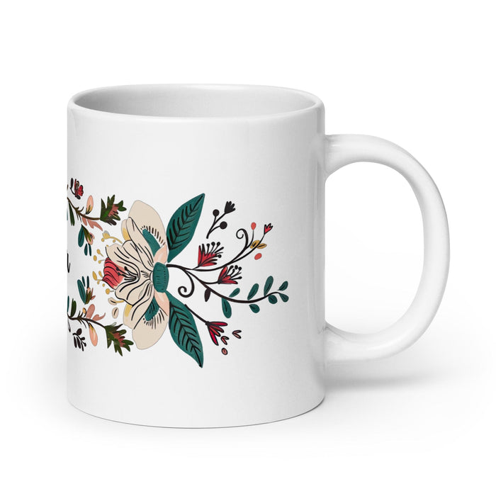 Bella Exclusive Name Art Piece Home Office Work Coffee Mug Mexican Spanish Pride Gift Cup One-Of-A-Kind Calligraphy White Glossy Mug | B15 Mexicada 20 oz