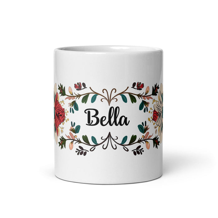 Bella Exclusive Name Art Piece Home Office Work Coffee Mug Mexican Spanish Pride Gift Cup One-Of-A-Kind Calligraphy White Glossy Mug | B15 Mexicada