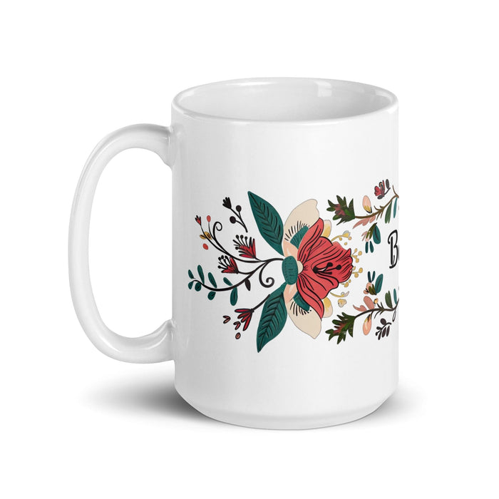 Bella Exclusive Name Art Piece Home Office Work Coffee Mug Mexican Spanish Pride Gift Cup One-Of-A-Kind Calligraphy White Glossy Mug | B15 Mexicada