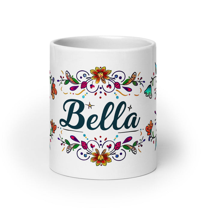 Bella Exclusive Name Art Piece Home Office Work Coffee Mug Mexican Spanish Pride Gift Cup One-Of-A-Kind Calligraphy White Glossy Mug | B17 Mexicada