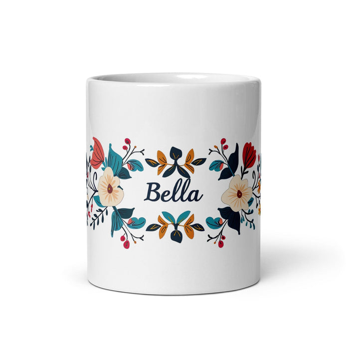 Bella Exclusive Name Art Piece Home Office Work Coffee Mug Mexican Spanish Pride Gift Cup One-Of-A-Kind Calligraphy White Glossy Mug | B19 Mexicada