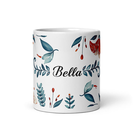 Bella Exclusive Name Art Piece Home Office Work Coffee Mug Mexican Spanish Pride Gift Cup One-Of-A-Kind Calligraphy White Glossy Mug | B21 Mexicada