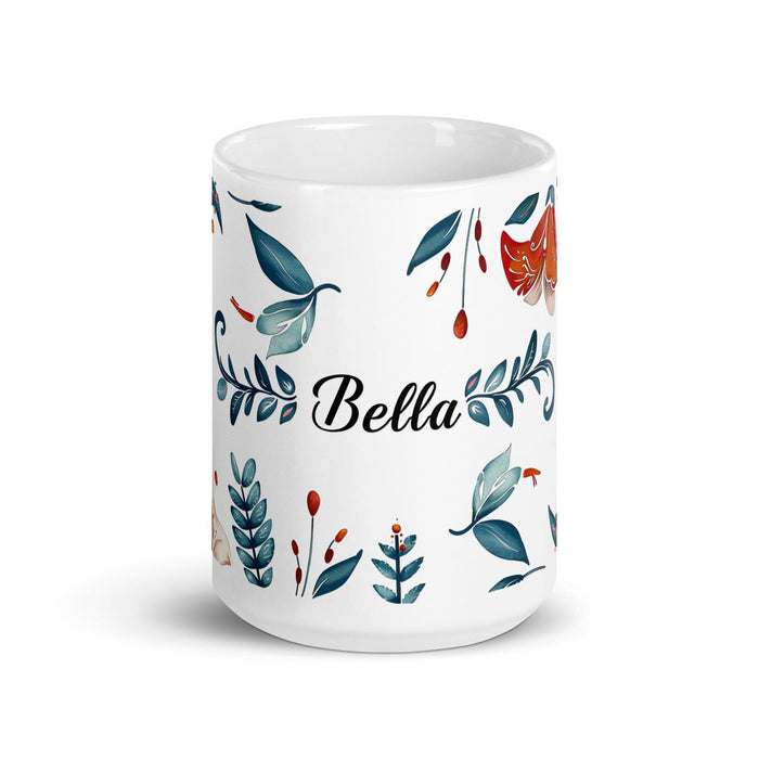 Bella Exclusive Name Art Piece Home Office Work Coffee Mug Mexican Spanish Pride Gift Cup One-Of-A-Kind Calligraphy White Glossy Mug | B21 Mexicada