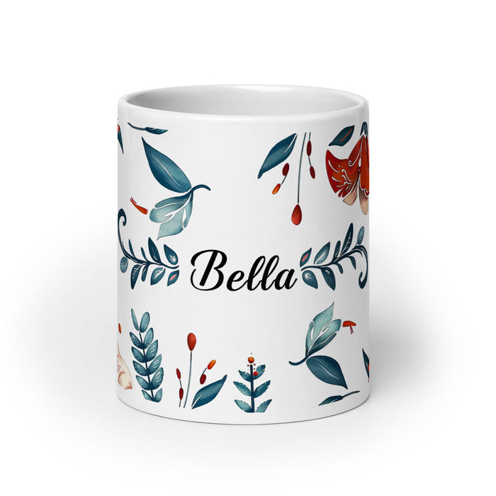 Bella Exclusive Name Art Piece Home Office Work Coffee Mug Mexican Spanish Pride Gift Cup One-Of-A-Kind Calligraphy White Glossy Mug | B21 Mexicada