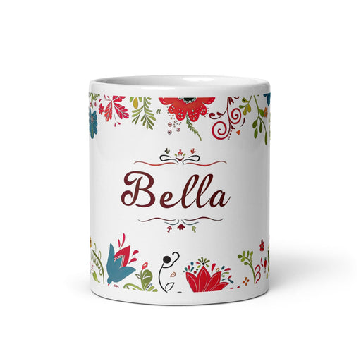 Bella Exclusive Name Art Piece Home Office Work Coffee Mug Mexican Spanish Pride Gift Cup One-Of-A-Kind Calligraphy White Glossy Mug | B22 Mexicada