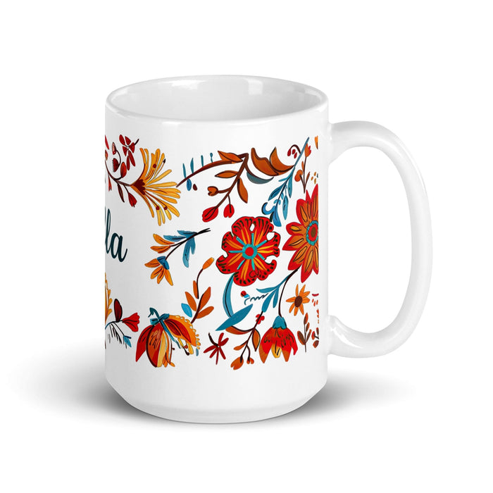 Bella Exclusive Name Art Piece Home Office Work Coffee Mug Mexican Spanish Pride Gift Cup One-Of-A-Kind Calligraphy White Glossy Mug | B23 Mexicada 15 oz