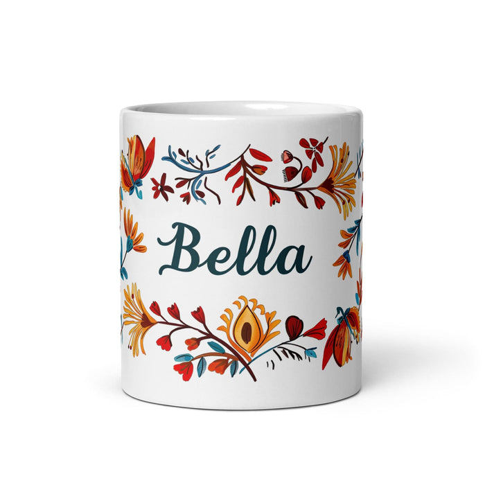 Bella Exclusive Name Art Piece Home Office Work Coffee Mug Mexican Spanish Pride Gift Cup One-Of-A-Kind Calligraphy White Glossy Mug | B23 Mexicada