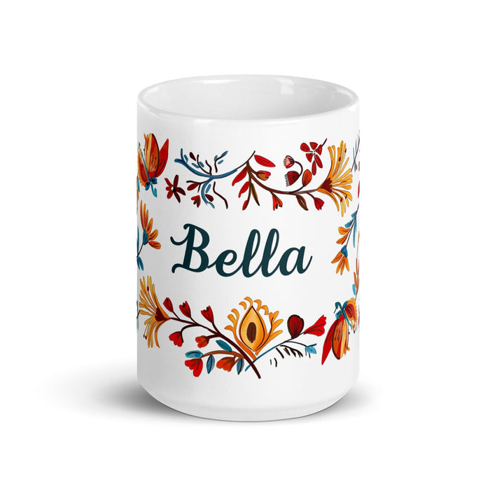 Bella Exclusive Name Art Piece Home Office Work Coffee Mug Mexican Spanish Pride Gift Cup One-Of-A-Kind Calligraphy White Glossy Mug | B23 Mexicada