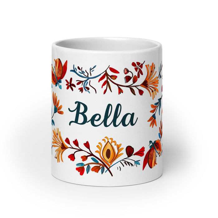 Bella Exclusive Name Art Piece Home Office Work Coffee Mug Mexican Spanish Pride Gift Cup One-Of-A-Kind Calligraphy White Glossy Mug | B23 Mexicada