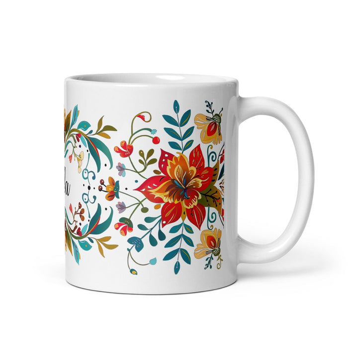 Bella Exclusive Name Art Piece Home Office Work Coffee Mug Mexican Spanish Pride Gift Cup One-Of-A-Kind Calligraphy White Glossy Mug | B24 Mexicada 11 oz