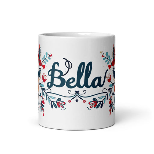 Bella Exclusive Name Art Piece Home Office Work Coffee Mug Mexican Spanish Pride Gift Cup One-Of-A-Kind Calligraphy White Glossy Mug | B25 Mexicada